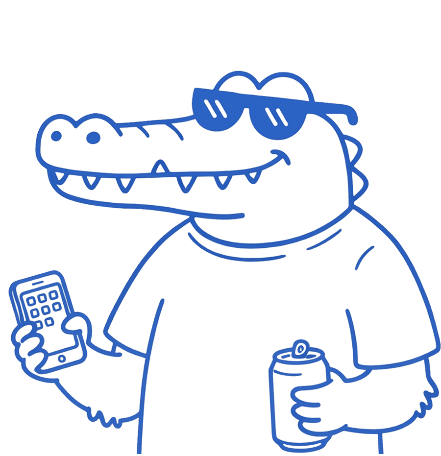 Coco, la mascota de CocoPOS, con el teléfono en la mano